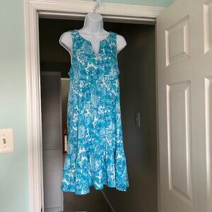 Lilly Pulitzer Lindy Dress – Amalfi Blue Sunny State of Mind | Size M